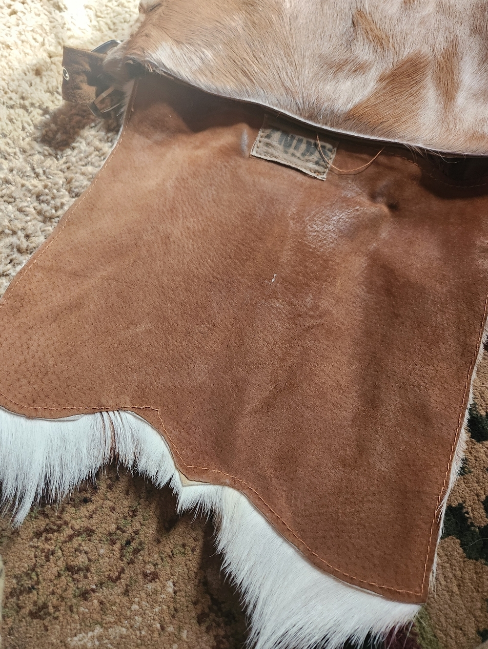 Natural Brown Antelope Crossbody Bag - Picture 8 of 12